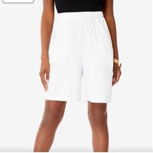 Plus Size 22/24 Roamans white stretch shorts